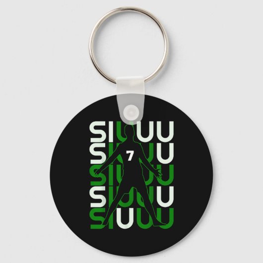 Siuuuu Funny Soccer Present For Soccer Lovers Fan  Sleutelhanger (Voorkant)