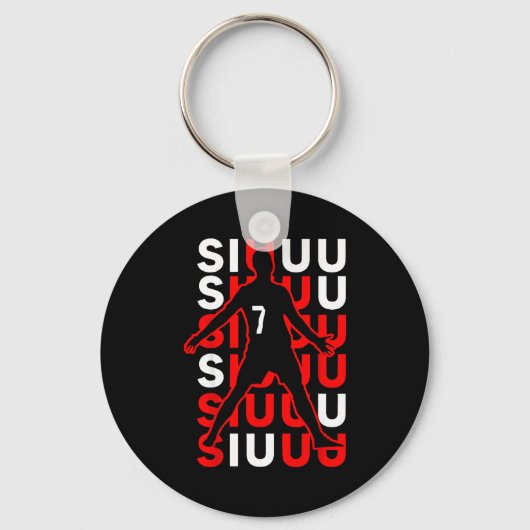 Siuuuu Funny Soccer Present For Soccer Lovers Fan  Sleutelhanger (Voorkant)