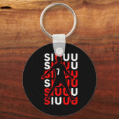 Siuuuu Funny Soccer Present For Soccer Lovers Fan  Sleutelhanger (Voorkant)