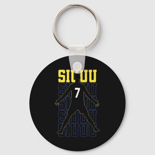 Siuuuu Funny Soccer Present For Soccer Lovers Fan  Sleutelhanger (Voorkant)