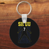 Siuuuu Funny Soccer Present For Soccer Lovers Fan  Sleutelhanger (Voorkant)