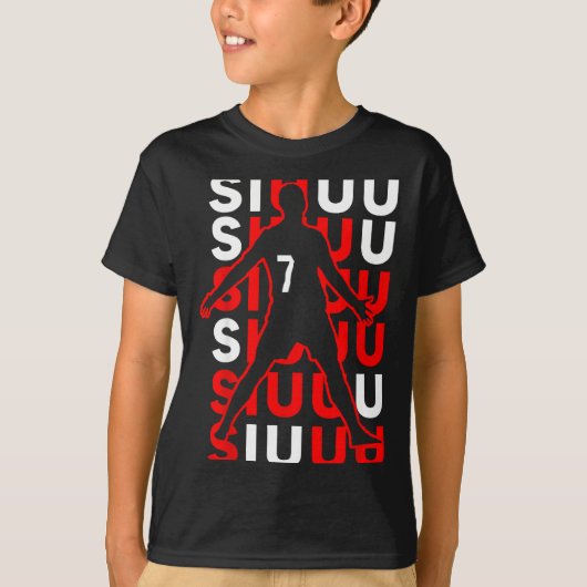 Siuuuu Funny Soccer Present For Soccer Lovers Fan  T-shirt (Voorkant)