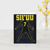 Siuuuu Funny Soccer Present For Soccer Lovers Fans Kaart (Gele Bloem)