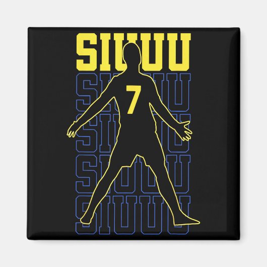 Siuuuu Funny Soccer Present For Soccer Lovers Fans Magneet (Voorkant)