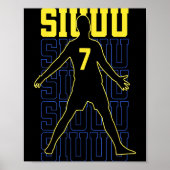 Siuuuu Funny Soccer Present For Soccer Lovers Fans Poster (Voorkant)