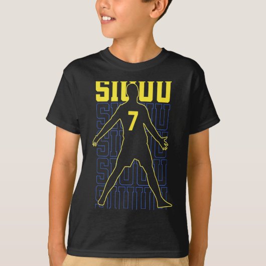 Siuuuu Funny Soccer Present For Soccer Lovers Fans T-shirt (Voorkant)