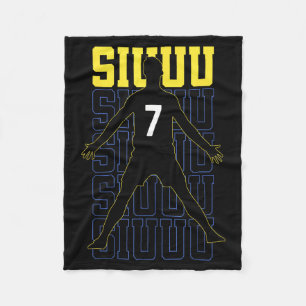 Siuuuu Grappig Voetbal Cadeau Voor Voetbal Fans Fa Fleece Deken