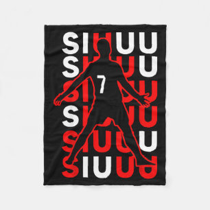 Siuuuu Grappig Voetbal Cadeau Voor Voetbal Fans Fa Fleece Deken