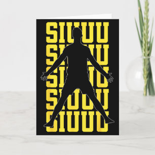 Siuuuu Grappig Voetbal Cadeau Voor Voetbal Fans Fa Kaart