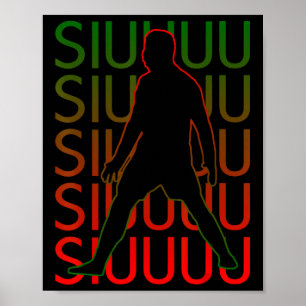 Siuuuu Grappig Voetbal Cadeau Voor Voetbal Fans Fa Poster
