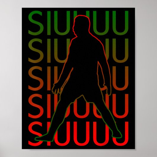 Siuuuu Grappig Voetbal Cadeau Voor Voetbal Fans Fa Poster (Voorkant)