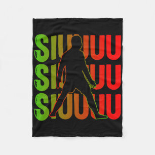 Siuuuu Grappig Voetbal Cadeau Voor Voetbal Fans Fleece Deken