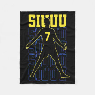Siuuuu Grappig Voetbal Cadeau Voor Voetbal Fans Fleece Deken