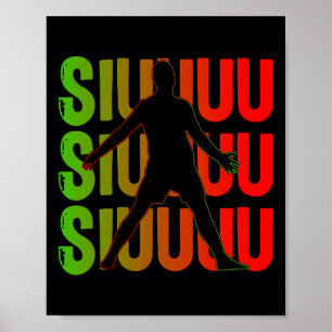 Siuuuu Grappig Voetbal Cadeau Voor Voetbal Fans Poster