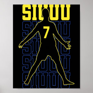 Siuuuu Grappig Voetbal Cadeau Voor Voetbal Fans Poster