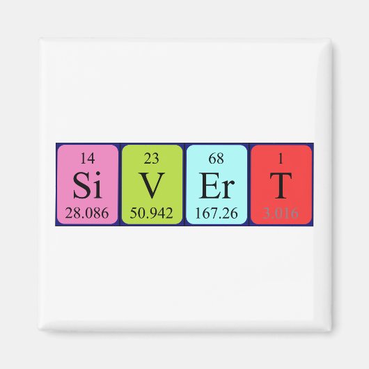 Sivert periodiek lijstnaammagneet magneet (Voorkant)