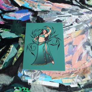 Sivoney Belly Dancer Goddess Briefkaart