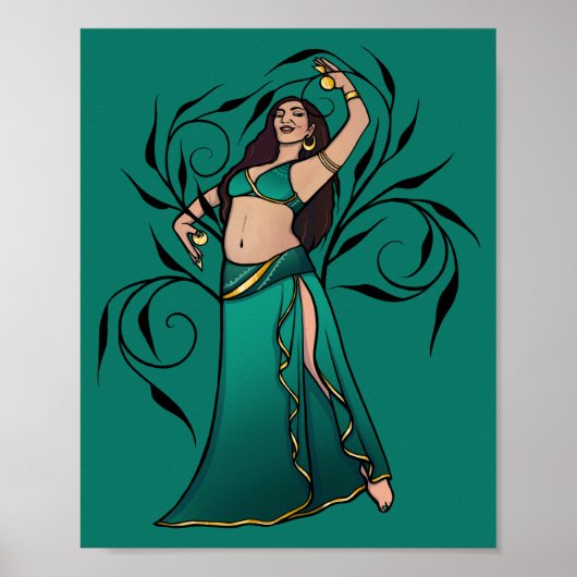 Sivoney Belly Dancer Goddess Poster (Voorkant)
