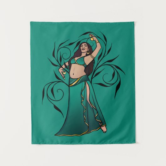 Sivoney Belly Dancer Goddess Wandkleed (Voorkant)
