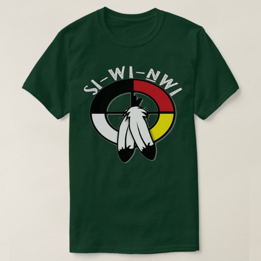 SiWiNwi Medicine Wheel Native American First Natio T-shirt (Design voorkant)