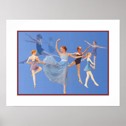 Six Ballerinas Dancing Poster (Voorkant)