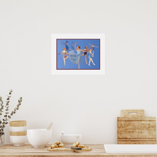 Six Ballerinas Dancing Poster (Keuken)