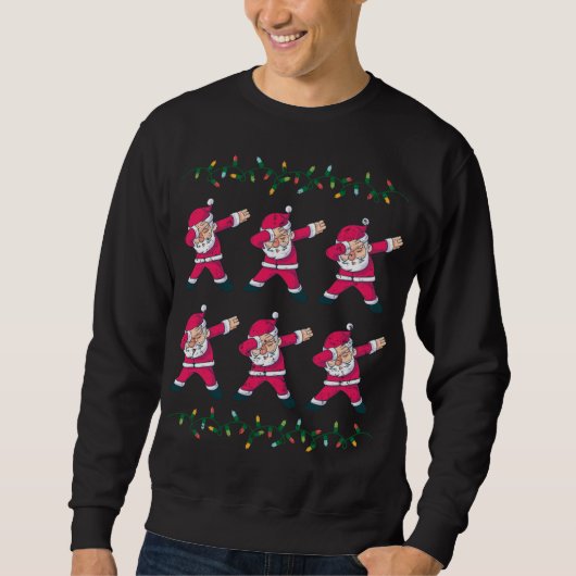 Six Dabbing Santas Kerstmis Trui (Voorkant)
