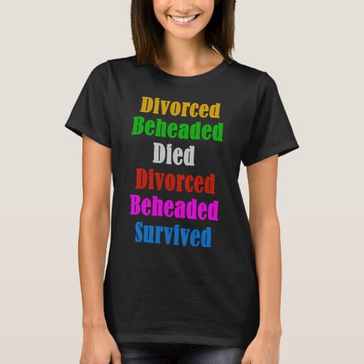 Six de Musical Gescheiden Onthoofd Gestorven T-shirt (Voorkant)