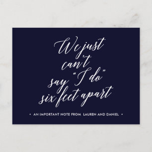 Six Feet Apart Verandering van plannen uitgesteld  Aankondigingskaart