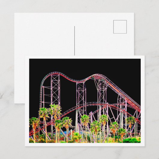 Six Flags Magic Mountain Briefkaart (Voorkant / Achterkant)