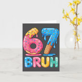 Six Ice Bruh Cream Seven Drip 67 Tee Kaart (Gele Bloem)