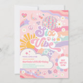 Six Is A Vibe Rainbow Disco Sun 6th Birthday  Kaart (Voorkant)