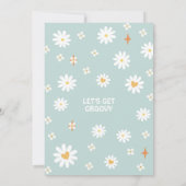 SIX is een Vibe Daisy Rainbow Groovy 6e verjaardag Kaart (Achterkant)