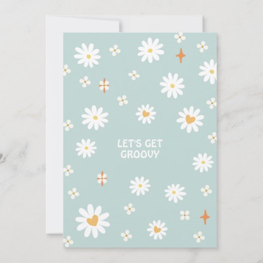 SIX is een Vibe Daisy Rainbow Groovy 6e verjaardag Kaart (Achterkant)