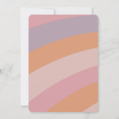 SIX is een Vibe groovy retro pastels meisje verjaa Kaart (Achterkant)