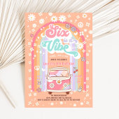 SIX is een Vibe Groovy Van Hippie 6e verjaardag Kaart