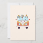 Six is een Vibe Retro Floral 6e verjaardagsfeestje Kaart (Achterkant)