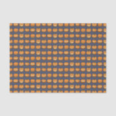 Six Jack o'Lantern Pixel Pumpkins Pattern Tissuepapier (Voorkant)
