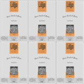 Six Logo QR Code Grijs Sinaasappel Groot Product L Sticker (Voorkant)