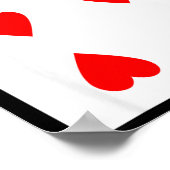 Six Of Hearts Playing Card Valentine Costume  Poster (Hoek)
