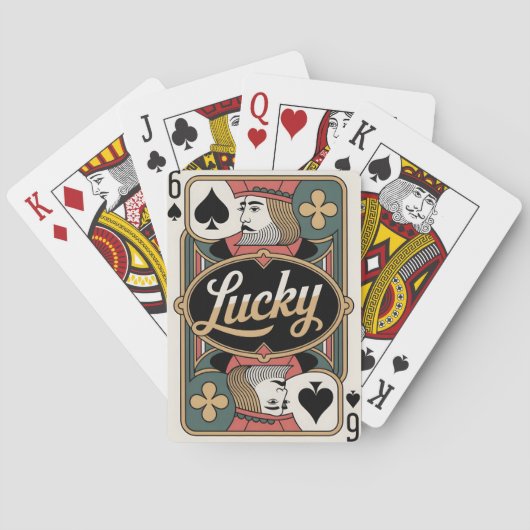Six Of Spades Lucky Card Deck Pokerkaarten (Achterkant)