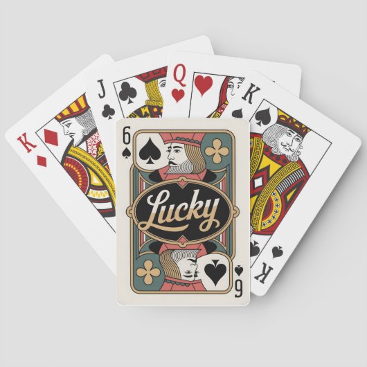 Six Of Spades Lucky Card Deck Pokerkaarten (Achterkant)