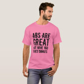 Six Pack ABS zijn geweldige donuts grappig jock T-shirt (Voorkant volledig)