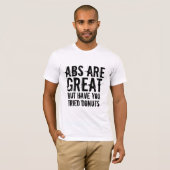 Six-pack ABS zijn geweldige donuts grappige jock h T-shirt (Voorkant volledig)