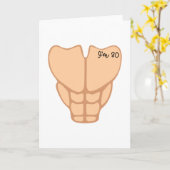 Six Pack I'm 30th Birthday Funny Mannen Kaart (Gele Bloem)