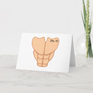Six Pack I'm 70th Birthday Funny Mannen Kaart