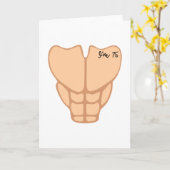 Six Pack I'm 75th Birthday Funny Mannen Kaart (Gele Bloem)