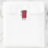 Six pack motivatie vierkante sticker (Tas)