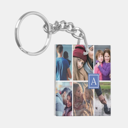 Six Photo Collage Sleutelhanger (Voorkant Links)