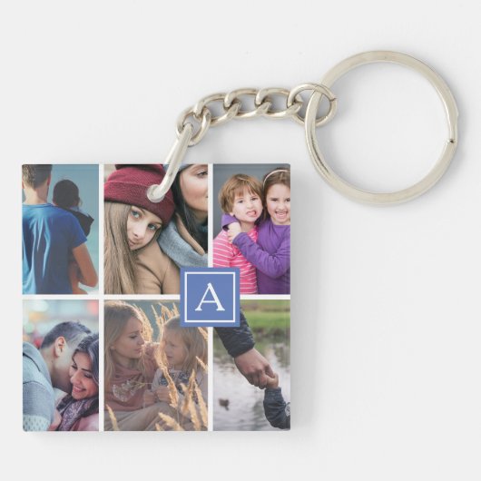 Six Photo Collage Sleutelhanger (Achterkant)